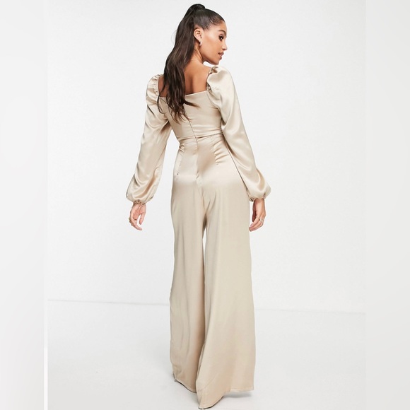 Satin Cutout Jumpsuit - Picture 2 of 3